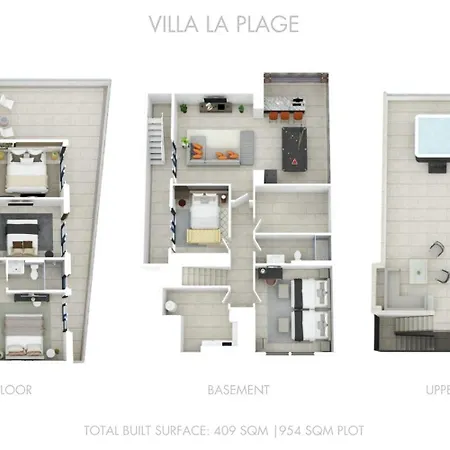 Willa Vacation I La Plage, Luxury Villa, Private Heated Pool, Rooftop Hot Tub, Entertainment Room, Walking Distance To The Finest Beaches