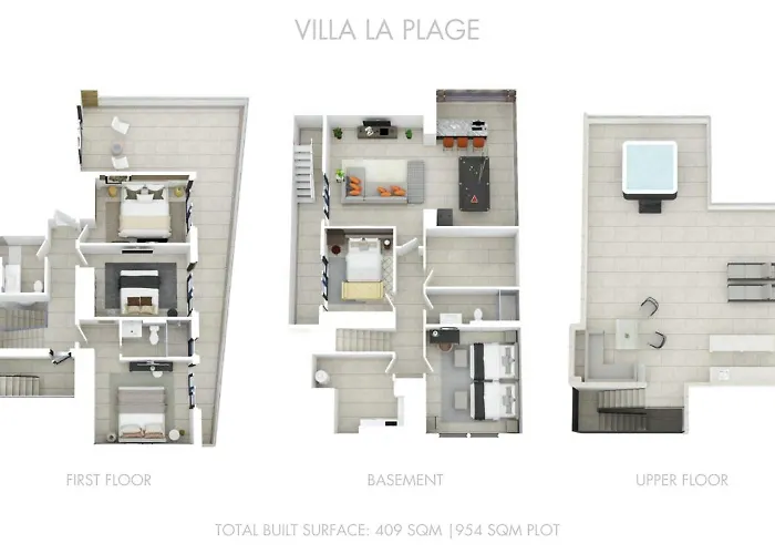 Villa Vacation I La Plage, Luxury Villa, Private Heated Pool, Rooftop Hot Tub, Walking Distance To The Finest Beaches